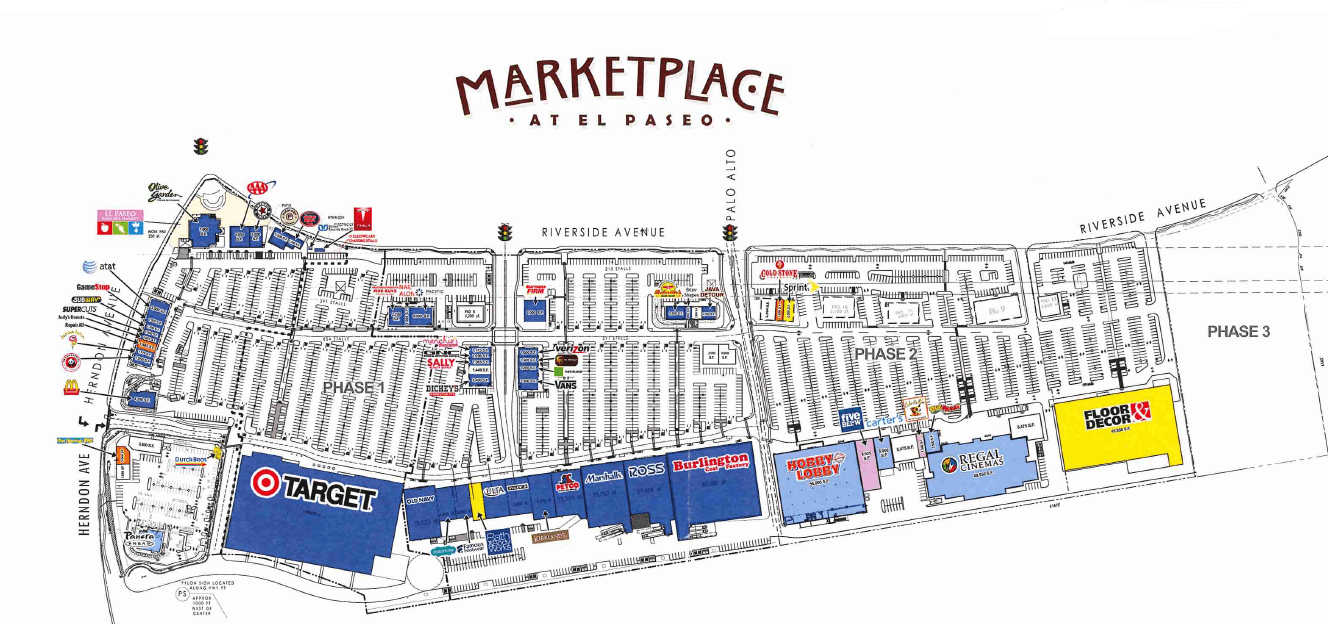 El Paseo Marketplace Fresno, CA Siteplan Phase 1 & 2